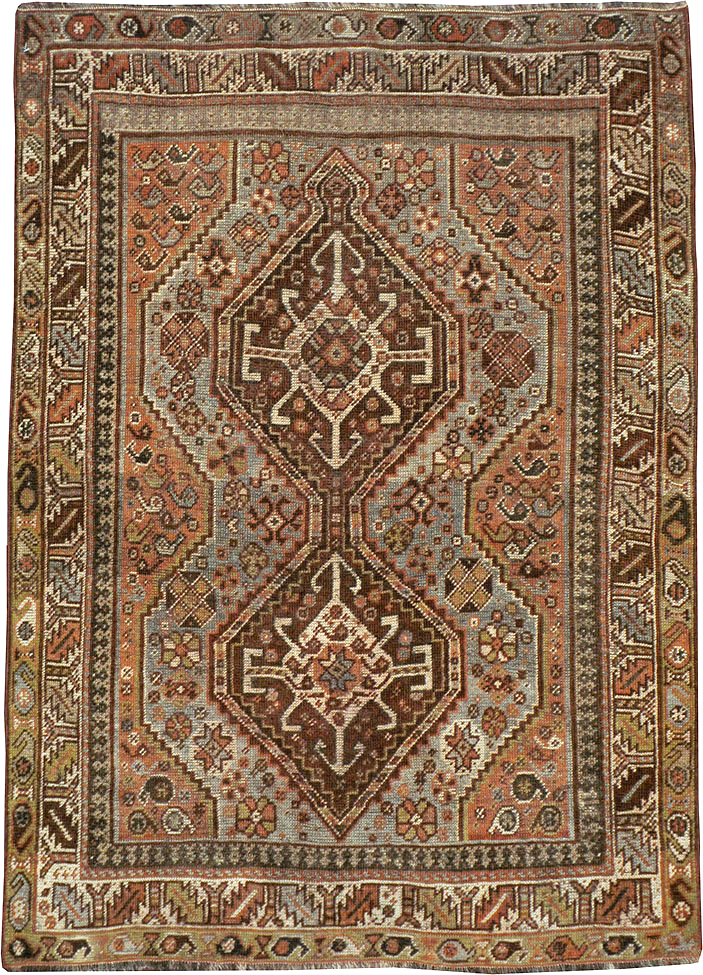 vintage Persian Shiraz Rug, No.23356 - Gss
