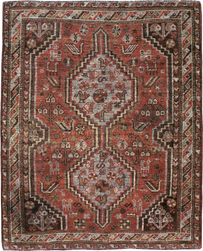 Vintage Persian Shiraz Rug, No.23357 - Gss