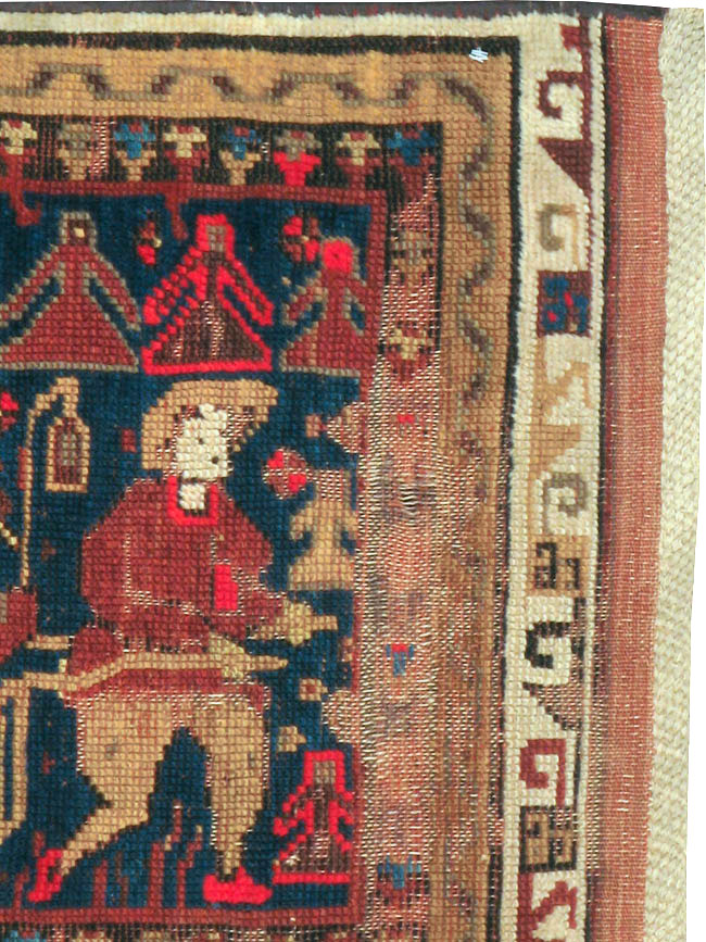 Vintage Turkish Anatolian Pictorial Rug, No.23364 - Gss