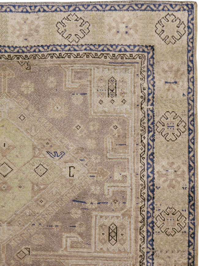 Vintage Turkish Oushak Wide Gallery Runner, No.23371 - Gss