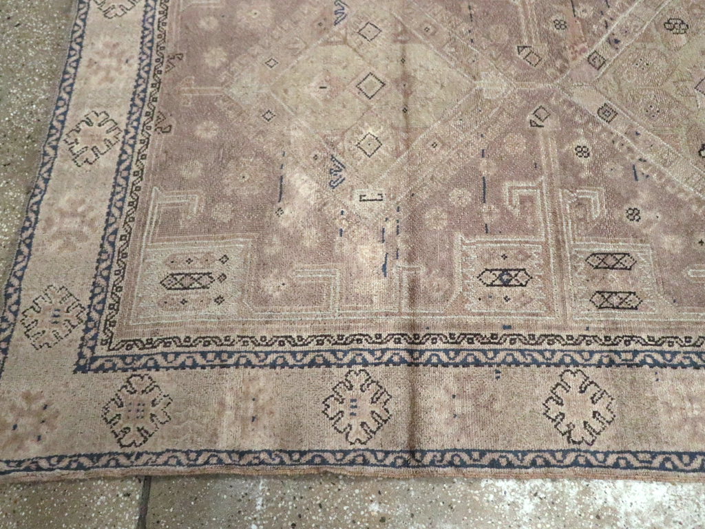 Vintage Turkish Oushak Wide Gallery Runner, No.23371 - Gss