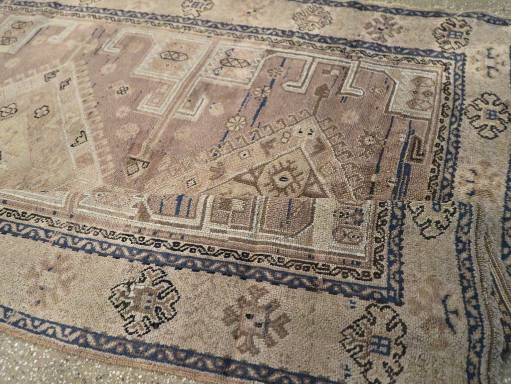 Vintage Turkish Oushak Wide Gallery Runner, No.23371 - Gss