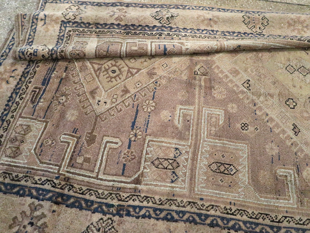 Vintage Turkish Oushak Wide Gallery Runner, No.23371 - Gss