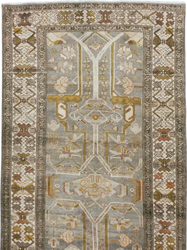Vintage Persian Malayer Wide Gallery Runner, No.23375 - Gss