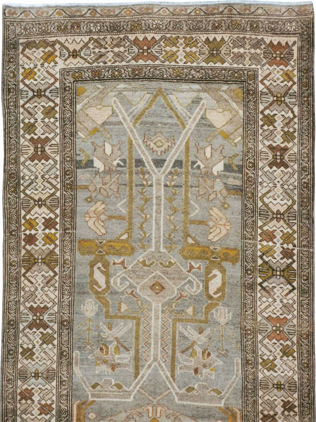 Vintage Persian Malayer Wide Gallery Runner, No.23375 - Gss