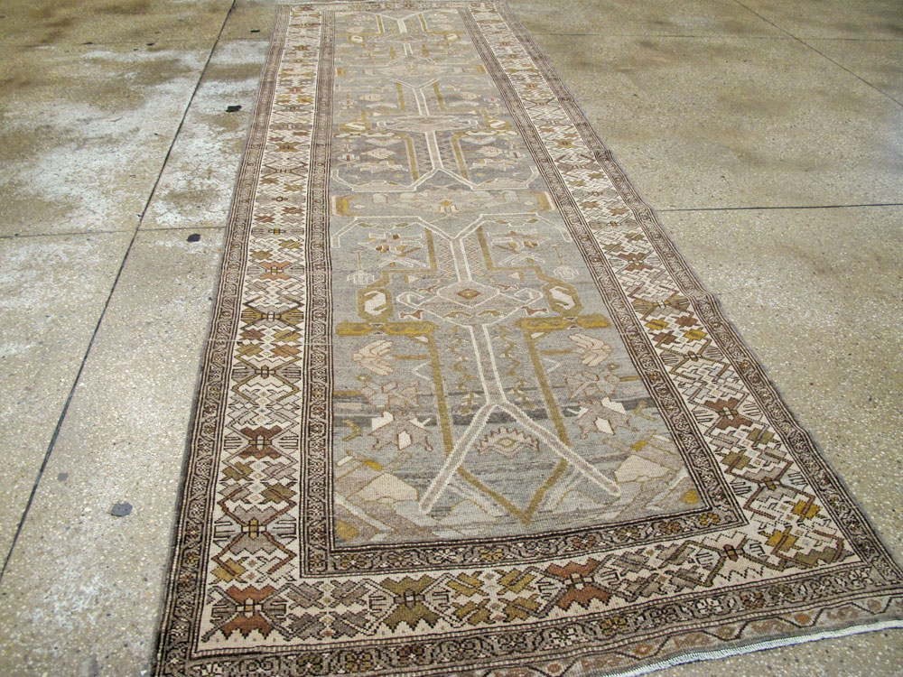 Vintage Persian Malayer Wide Gallery Runner, No.23375 - Gss