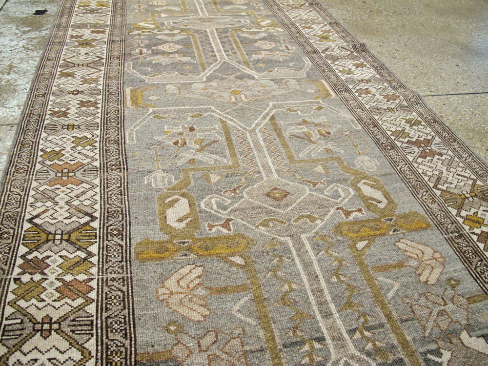 Vintage Persian Malayer Wide Gallery Runner, No.23375 - Gss