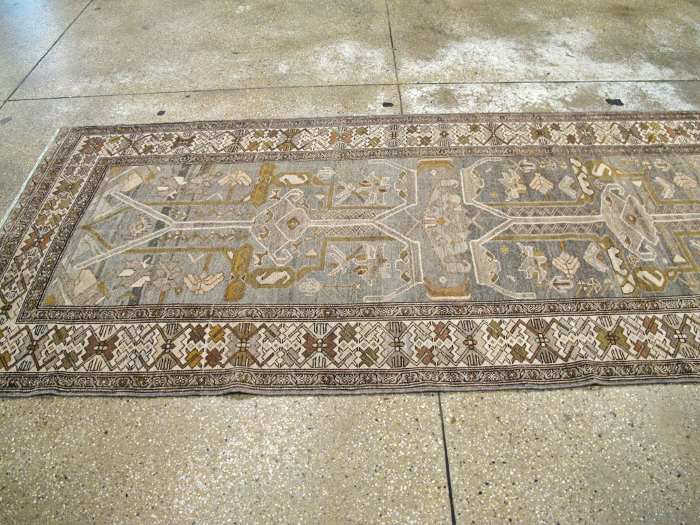 Vintage Persian Malayer Wide Gallery Runner, No.23375 - Gss