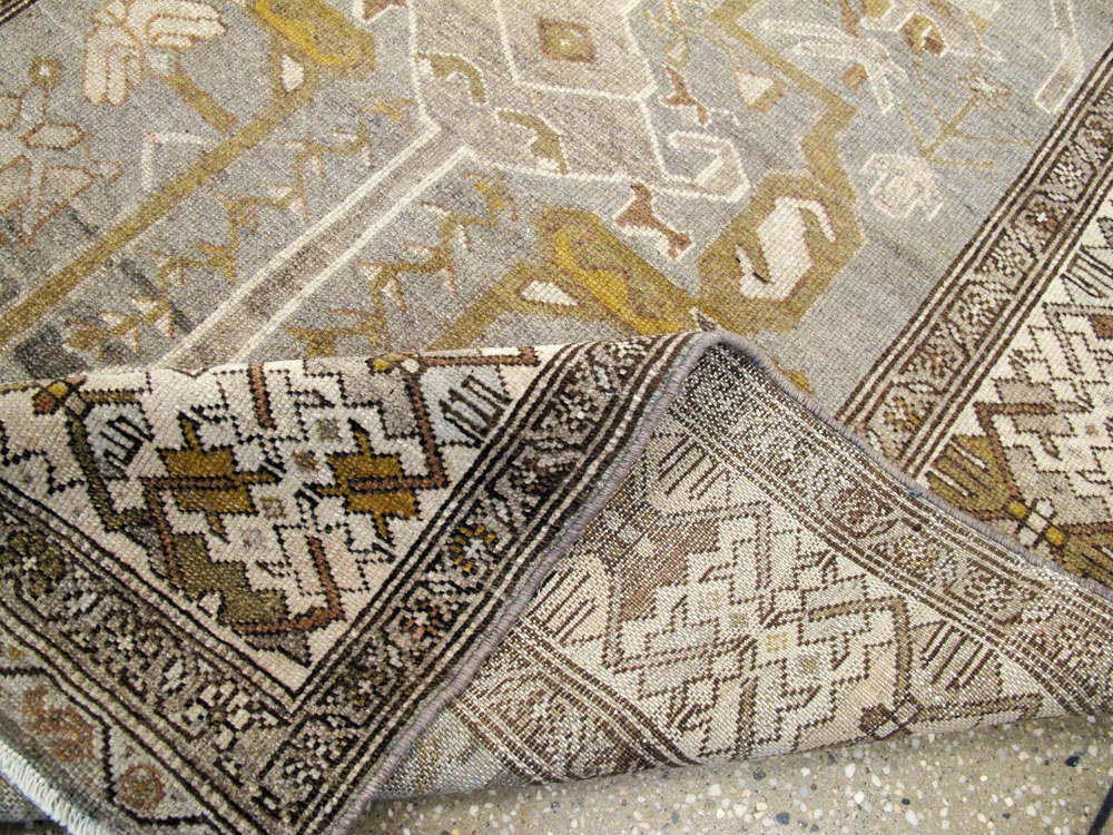 Vintage Persian Malayer Wide Gallery Runner, No.23375 - Gss