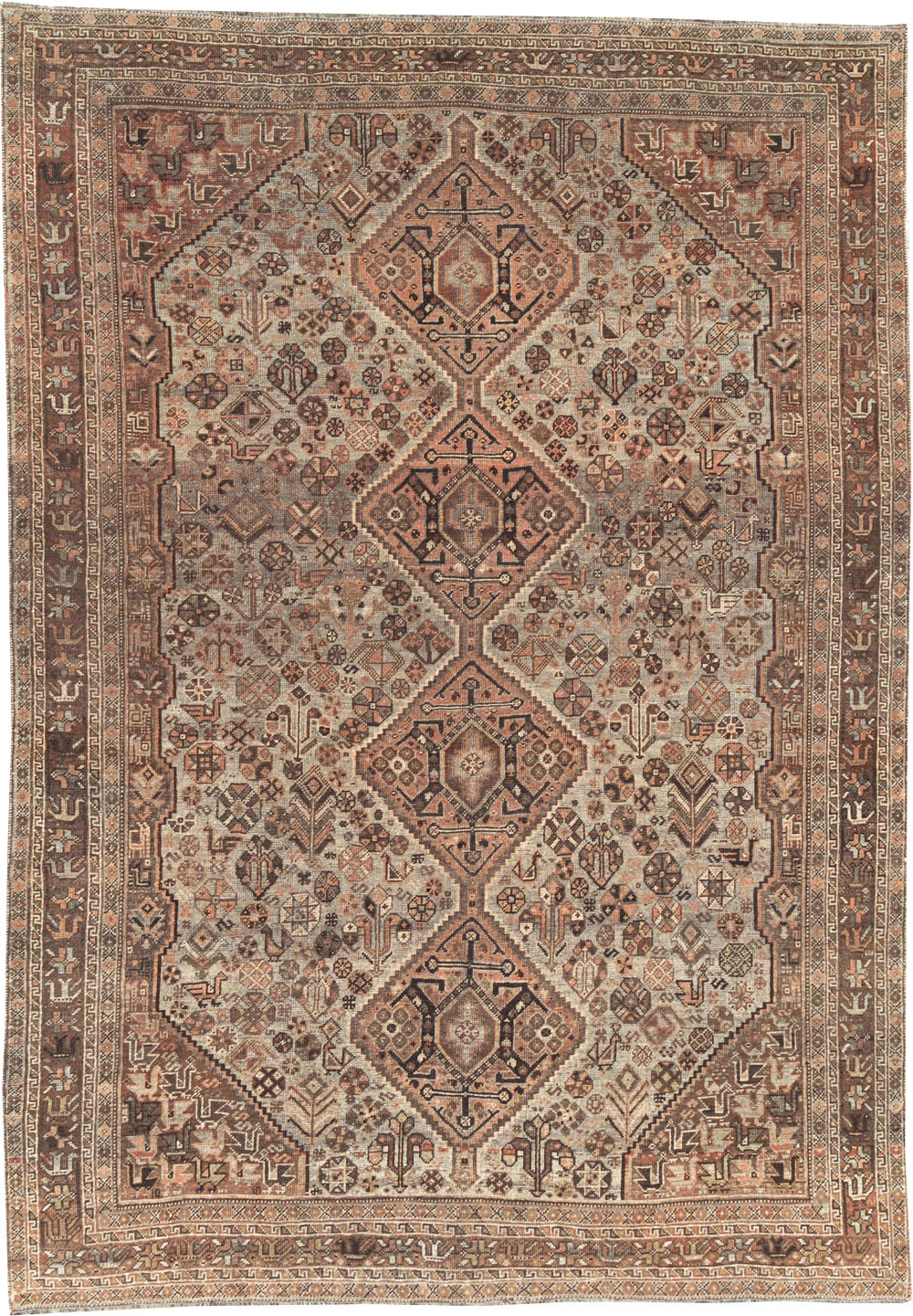 Vintage Persian Shiraz Carpet, No.23382 - Gss