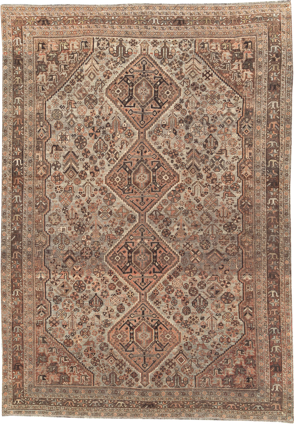 Vintage Persian Shiraz Carpet, No.23382 - Gss