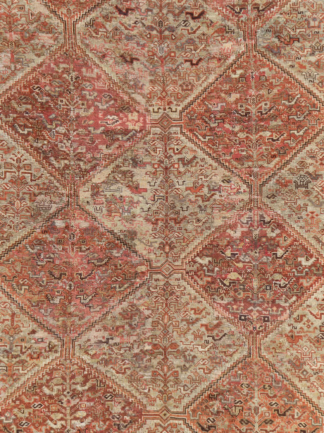 Antique Persian Shiraz Accent Carpet, No.23393 - Gss
