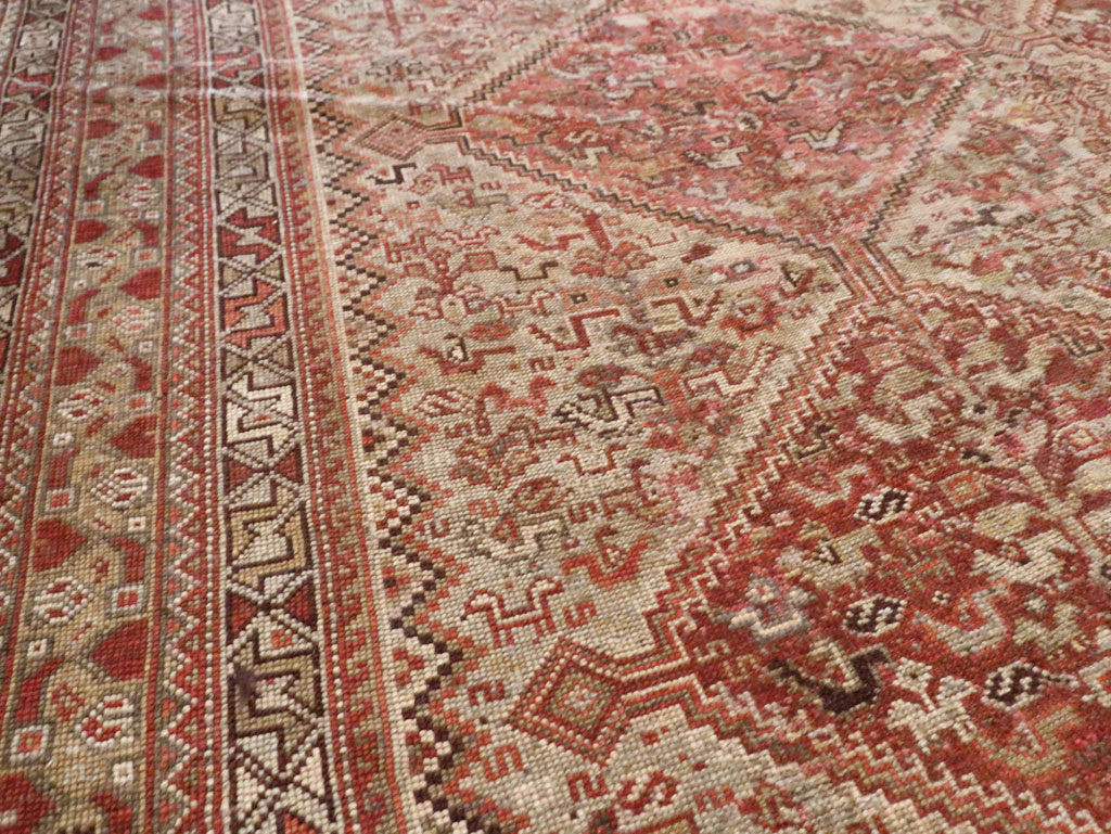 Antique Persian Shiraz Accent Carpet, No.23393 - Gss