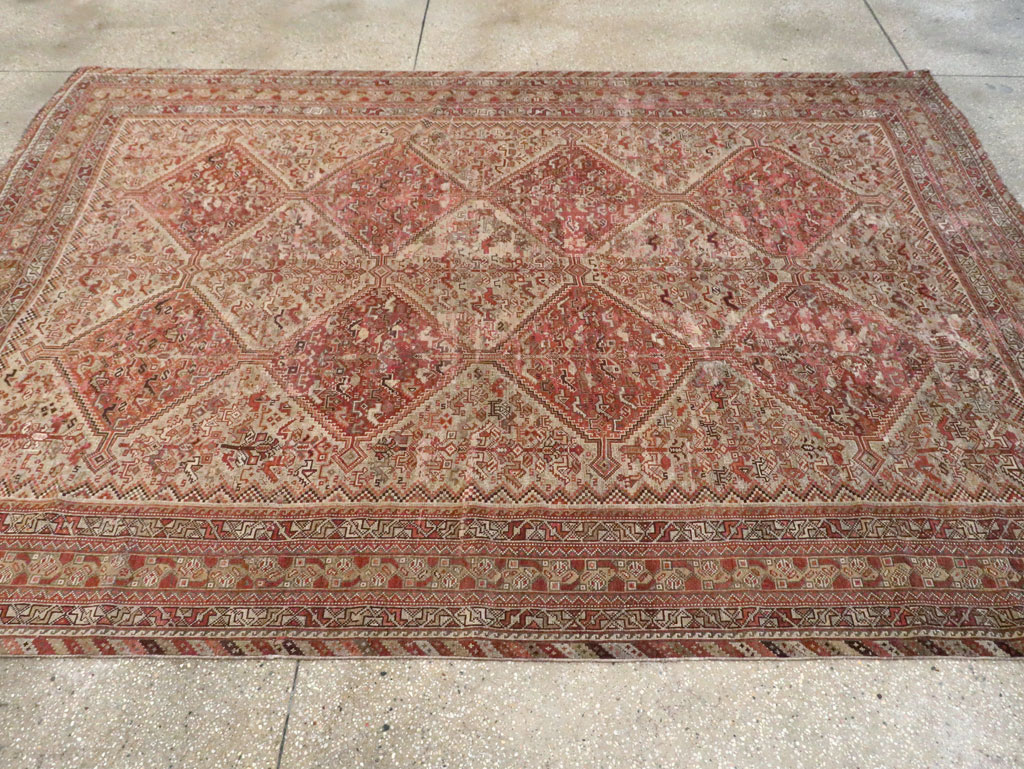 Antique Persian Shiraz Accent Carpet, No.23393 - Gss