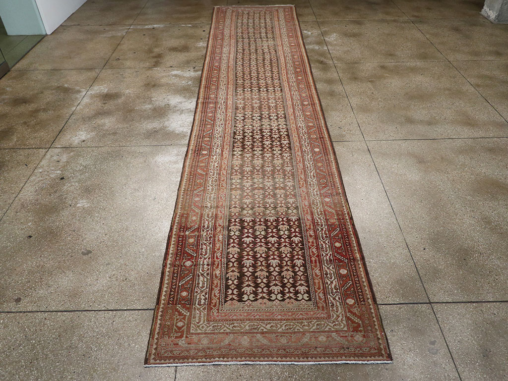 Vintage Persian Malayer Wide Gallery Runner, No.23396 - Gss