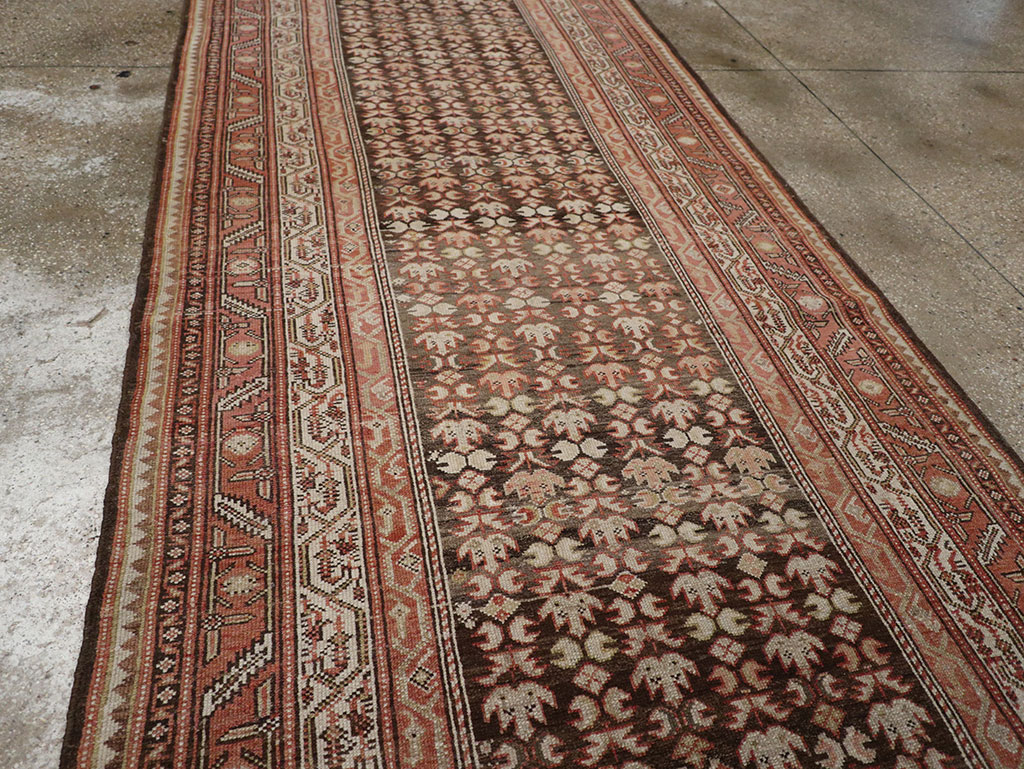 Vintage Persian Malayer Wide Gallery Runner, No.23396 - Gss