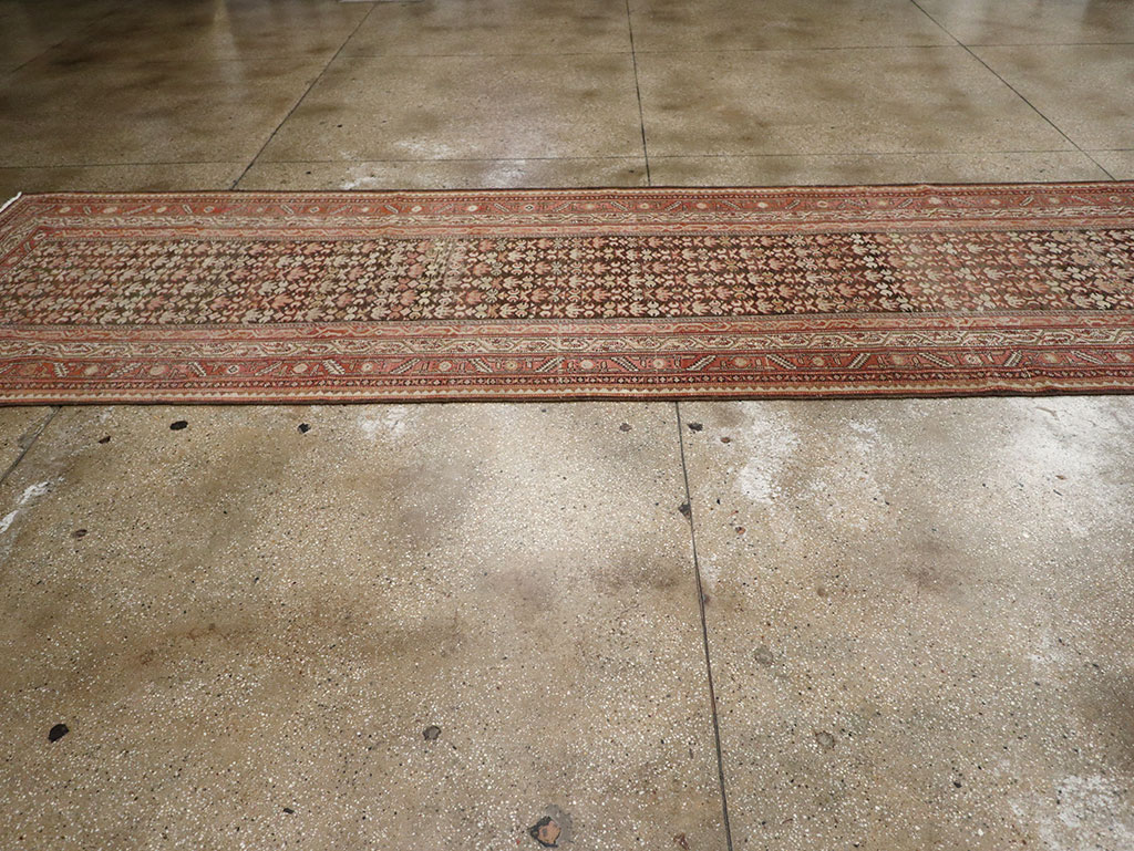 Vintage Persian Malayer Wide Gallery Runner, No.23396 - Gss