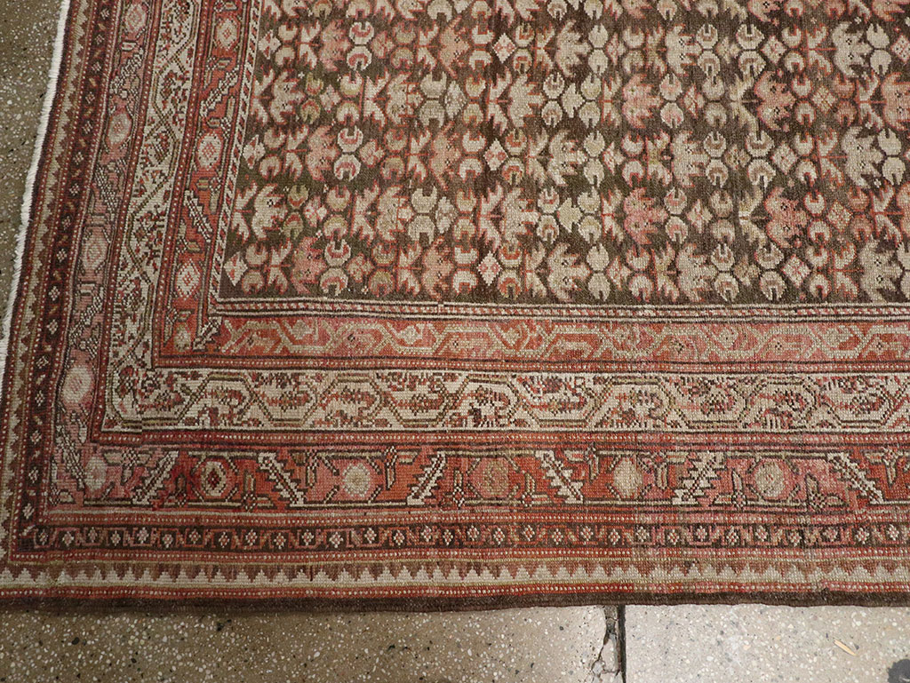 Vintage Persian Malayer Wide Gallery Runner, No.23396 - Gss