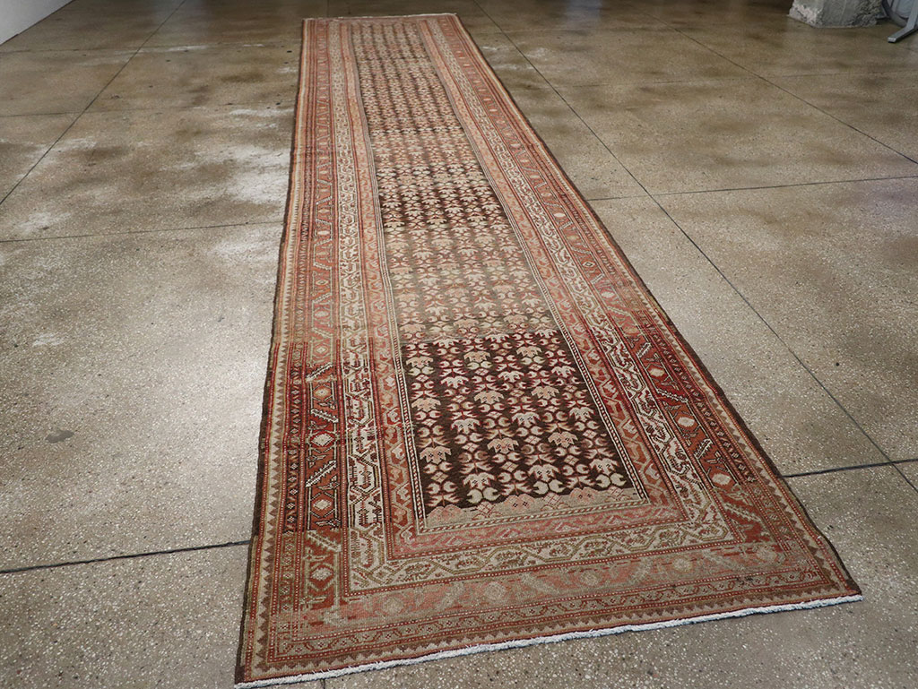 Vintage Persian Malayer Wide Gallery Runner, No.23396 - Gss
