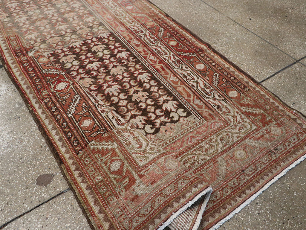 Vintage Persian Malayer Wide Gallery Runner, No.23396 - Gss