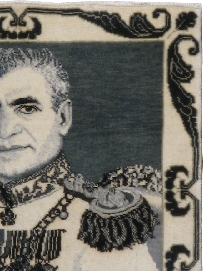 Vintage Persian Tabriz Pictorial Rug, No.23412 - Gss