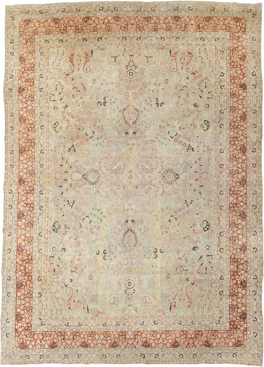 Antique Persian Mashad Carpet, No.23426 - Gss