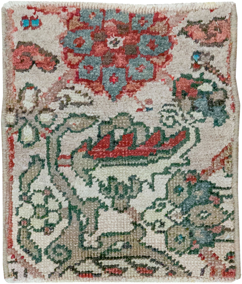Vintage Persian Heriz Throw Rug, No.23441 - Gss