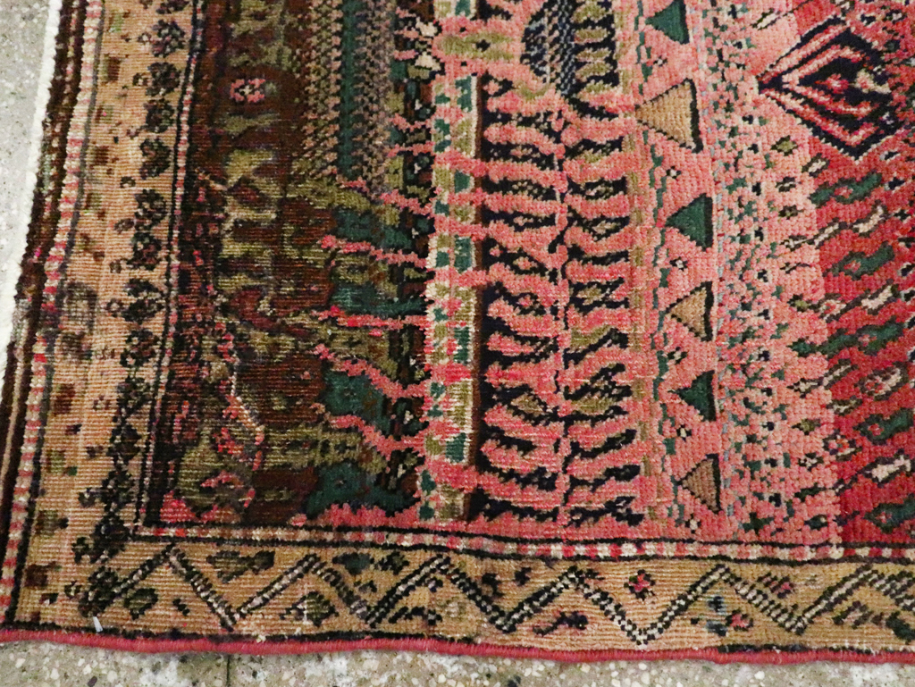 Vintage Persian Mahal Throw Rug, No.23445 - Gss