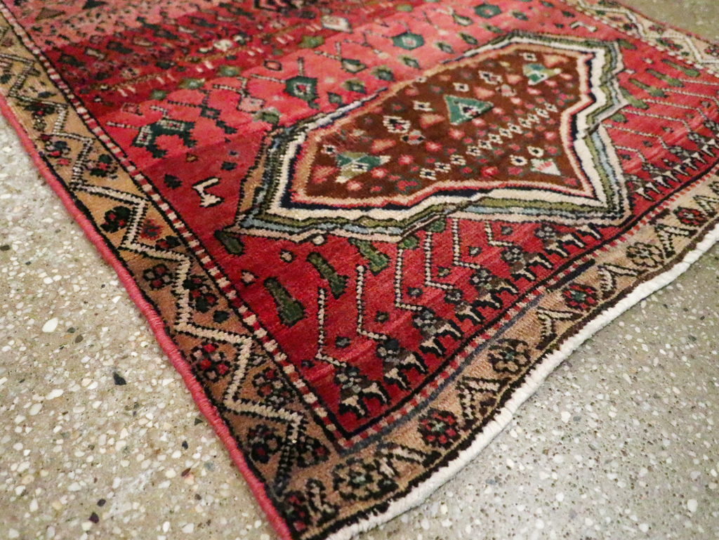 Vintage Persian Mahal Throw Rug, No.23445 - Gss