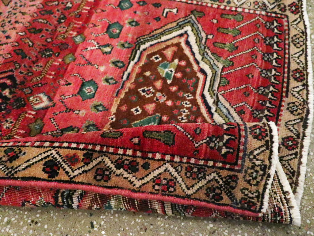 Vintage Persian Mahal Throw Rug, No.23445 - Gss