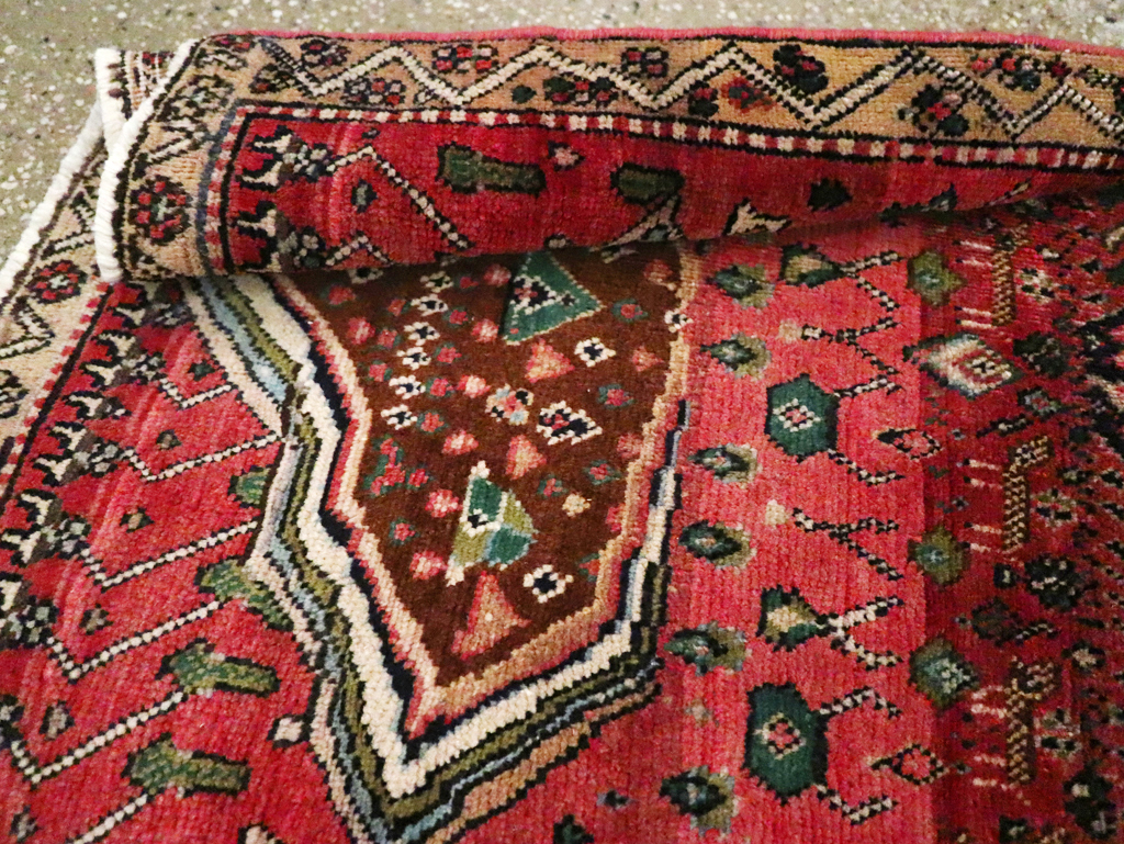 Vintage Persian Mahal Throw Rug, No.23445 - Gss