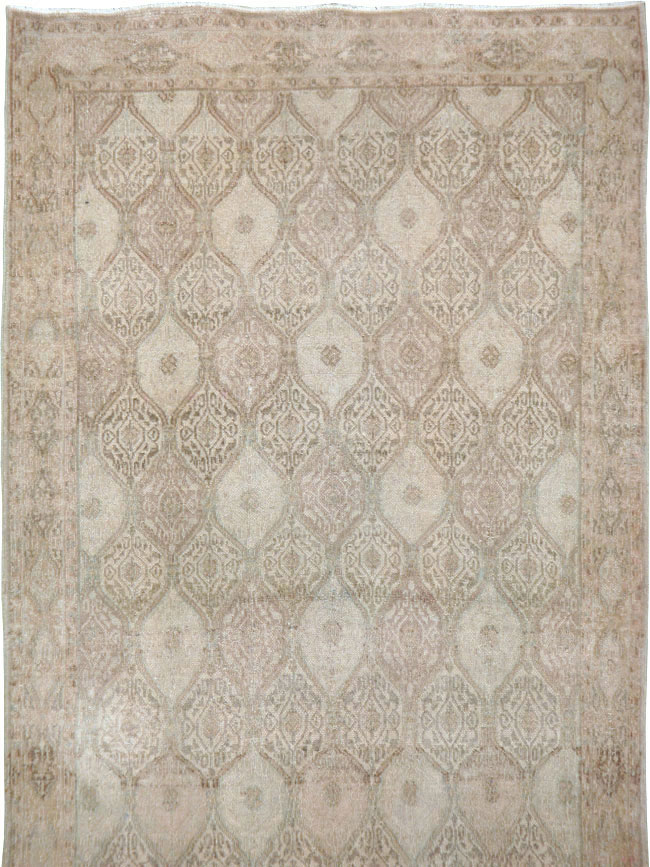 Vintage Persian Mashad Gallery Runner, No.23457 - Gss