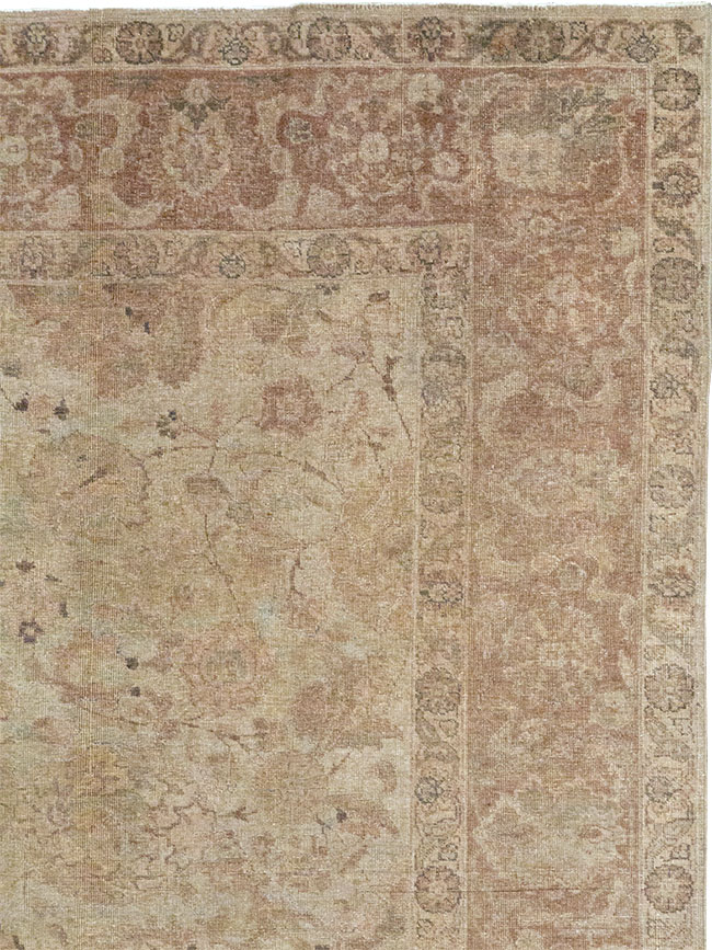 Antique Persian Tabriz Small Room Size Carpet, No.23458 - Gss