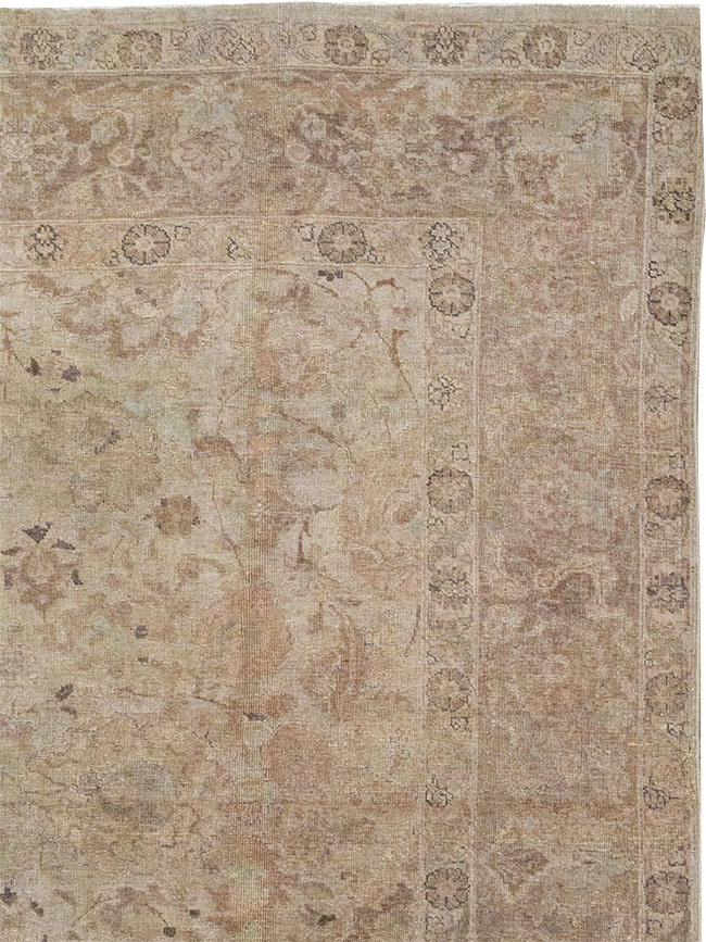 Antique Persian Tabriz Small Room Size Carpet, No.23458 - Gss