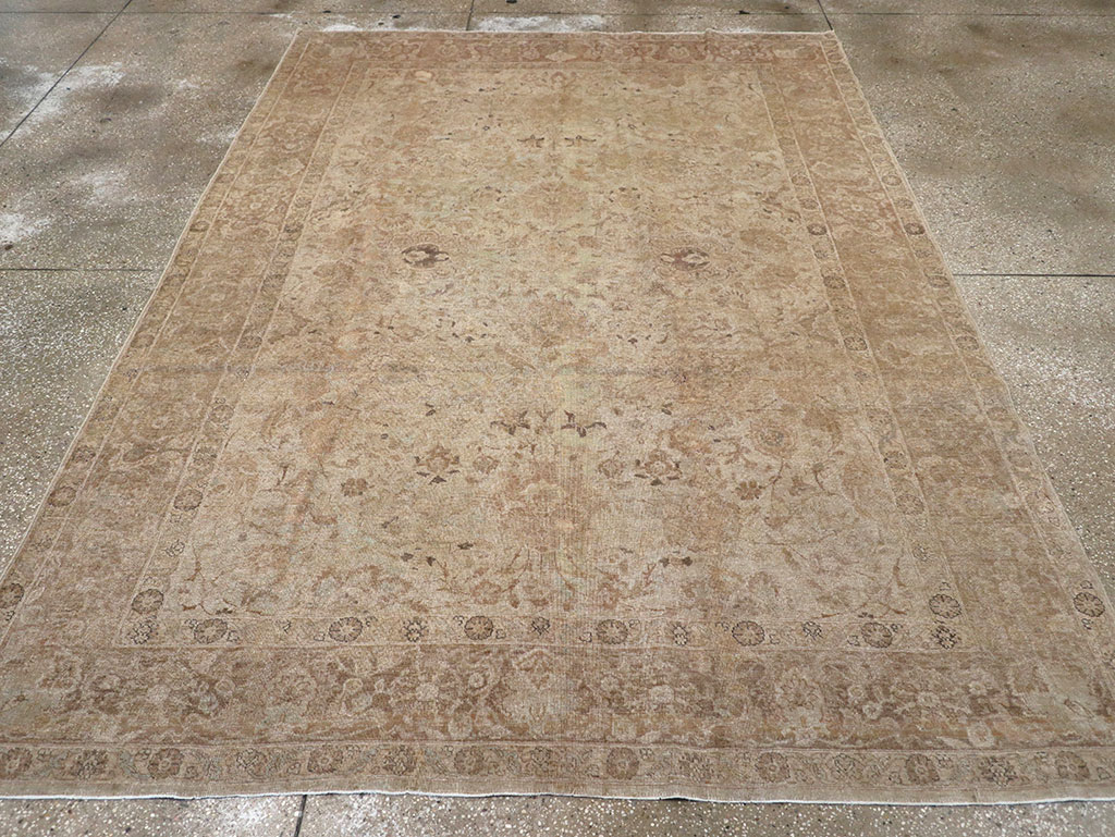 Antique Persian Tabriz Small Room Size Carpet, No.23458 - Gss
