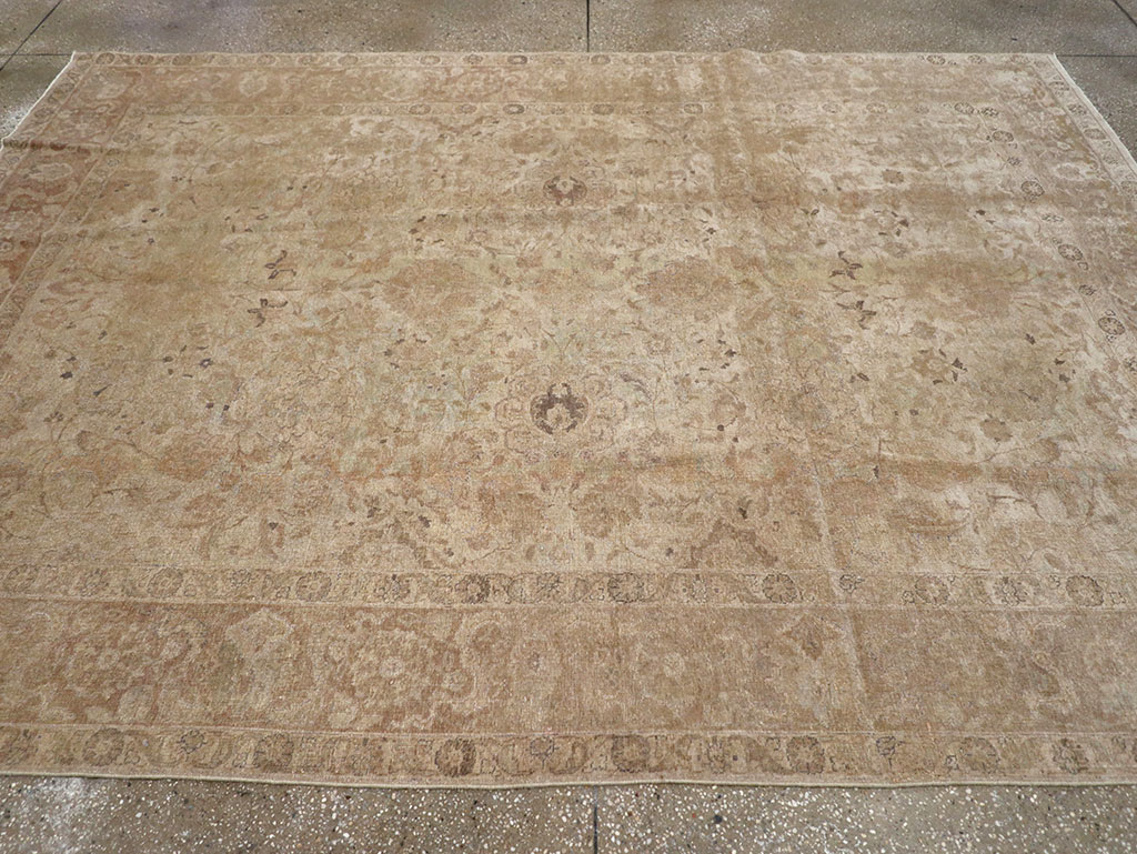 Antique Persian Tabriz Small Room Size Carpet, No.23458 - Gss