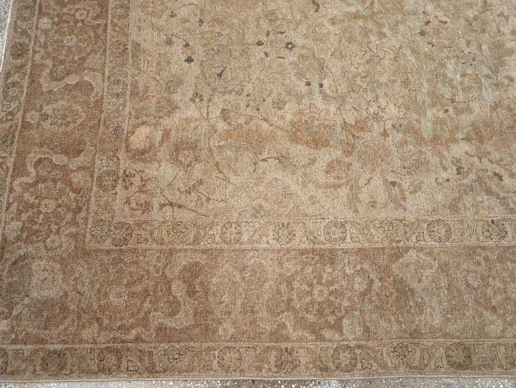 Antique Persian Tabriz Small Room Size Carpet, No.23458 - Gss