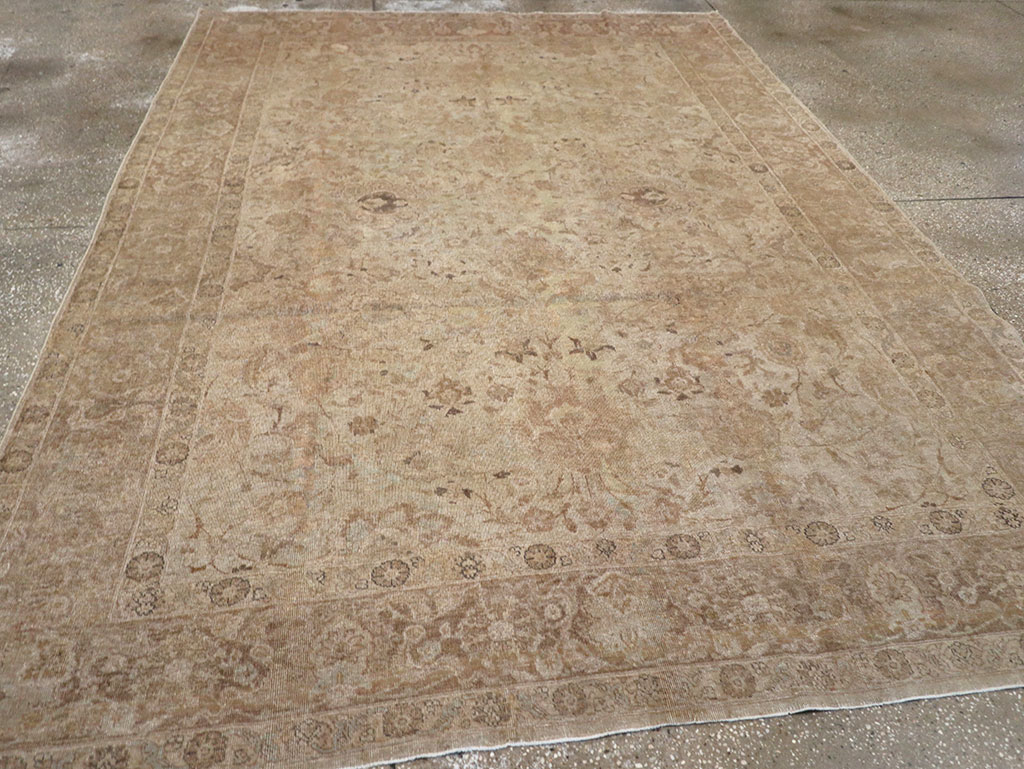 Antique Persian Tabriz Small Room Size Carpet, No.23458 - Gss