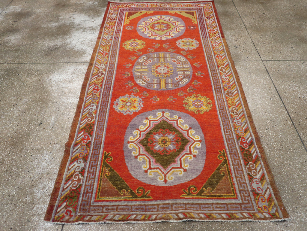Antique East Turkestan Khotan Rug, No.23461 - Gss