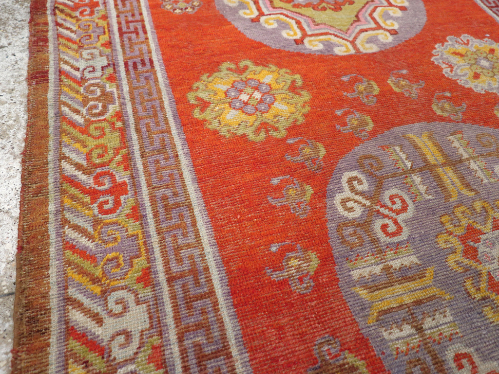 Antique East Turkestan Khotan Rug, No.23461 - Gss