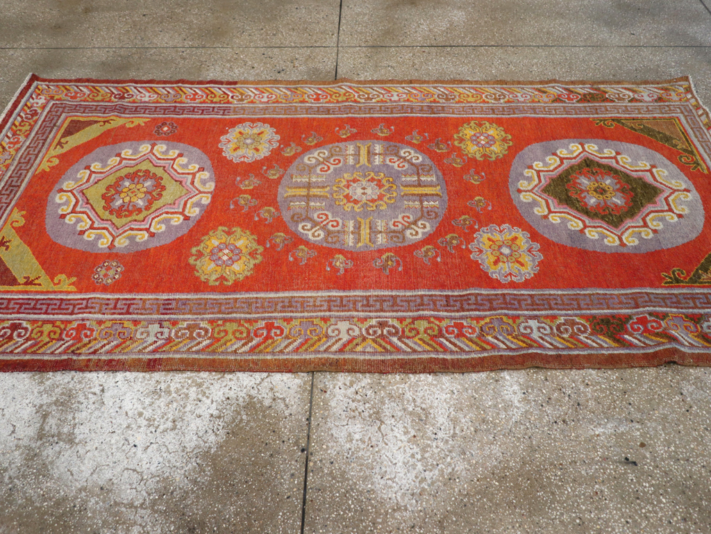 Antique East Turkestan Khotan Rug, No.23461 - Gss
