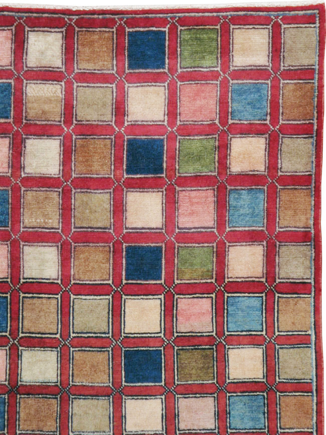 Vintage Kashan Modernist Rug, No.23473 - Gss