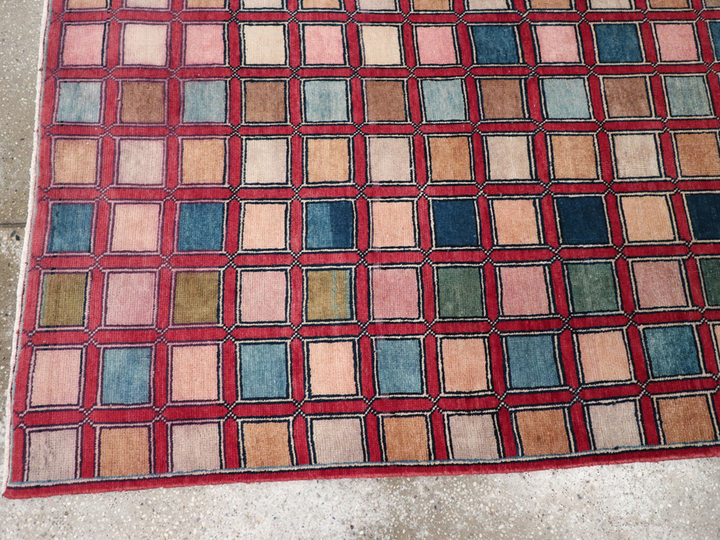 Vintage Kashan Modernist Rug, No.23473 - Gss