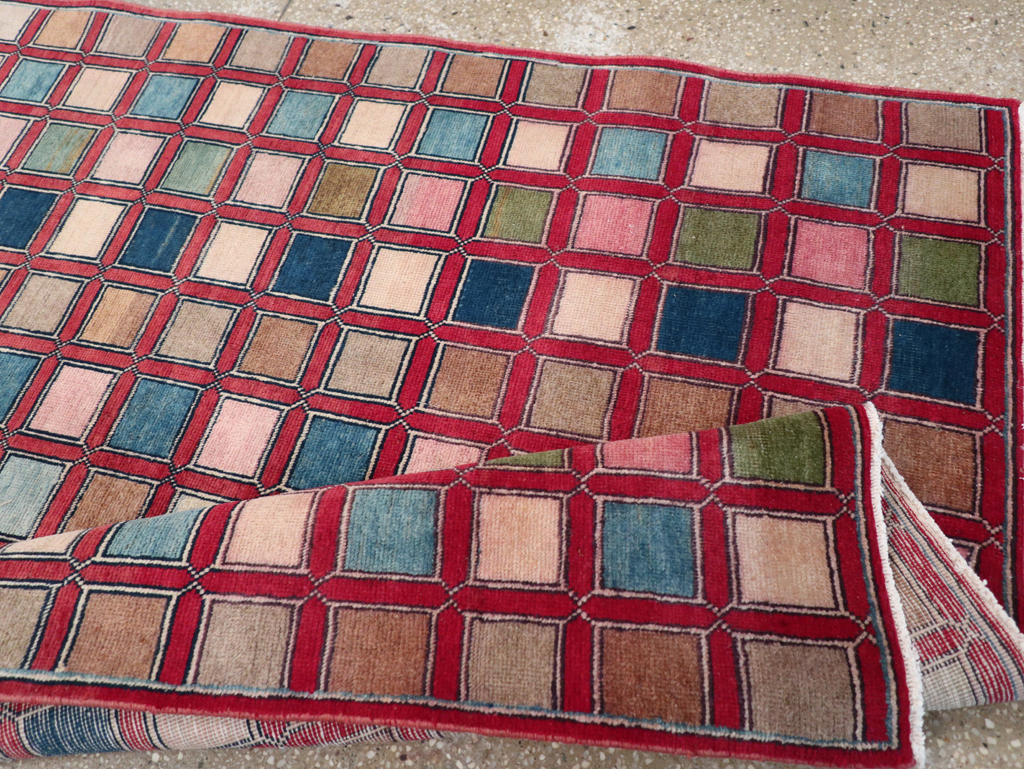 Vintage Kashan Modernist Rug, No.23473 - Gss