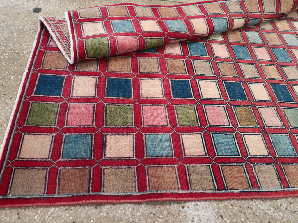 Vintage Kashan Modernist Rug, No.23473 - Gss