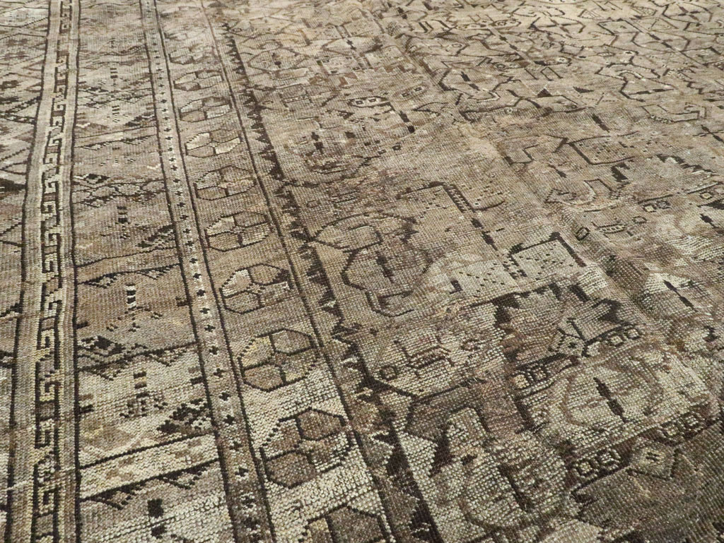 Antique Central Asian Beshir Carpet, No.23502 - Gss