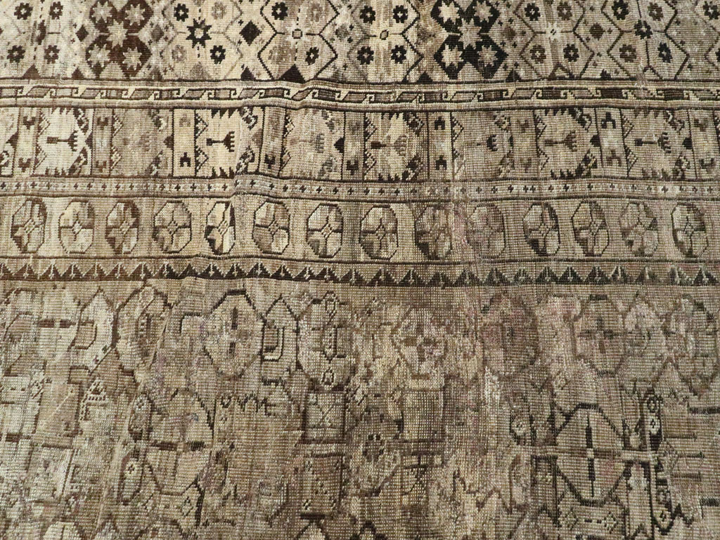 Antique Central Asian Beshir Carpet, No.23502 - Gss