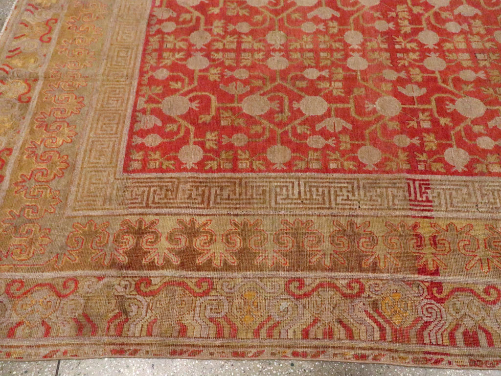Vintage East Turkestan Khotan Room Size Carpet, No.23506 - Gss
