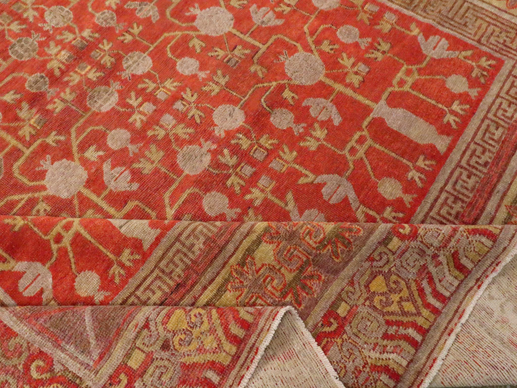 Vintage East Turkestan Khotan Room Size Carpet, No.23506 - Gss