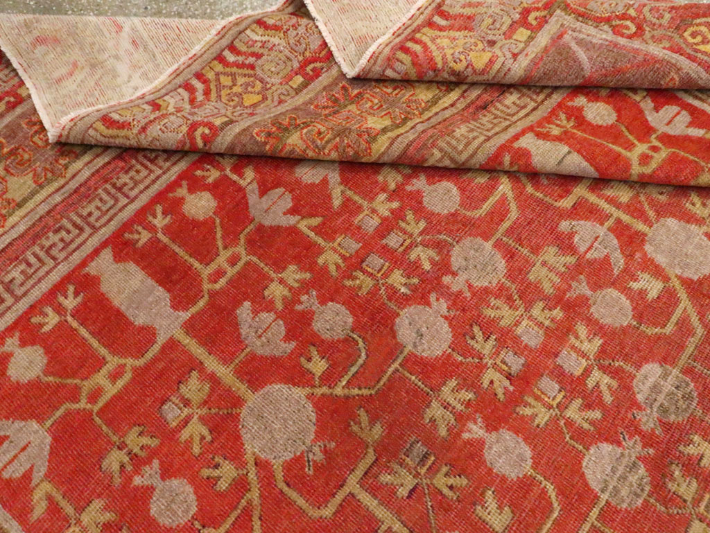 Vintage East Turkestan Khotan Room Size Carpet, No.23506 - Gss